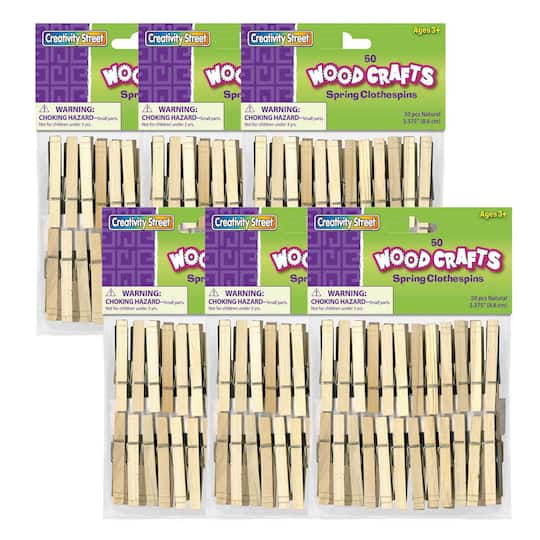 Creativity Street Natural Extra-Large Spring Clothespins